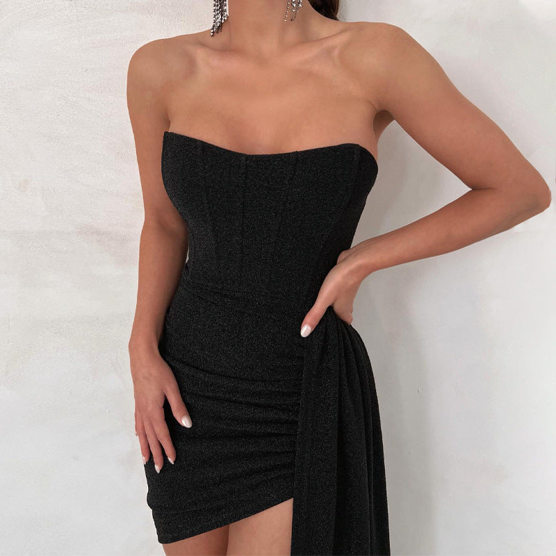 Valenzora | Glitter-free strapless dress
