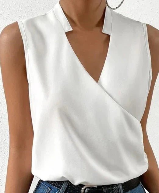 Valenzora Elegant sleeveless solid color top