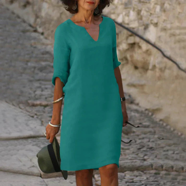 Valenzora | Elegant summer dress with V-neck