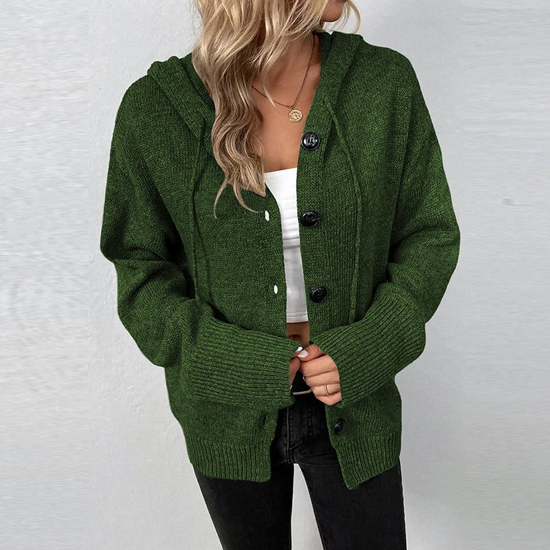 Valenzora | Bequemer Cardigan mit Kapuze
