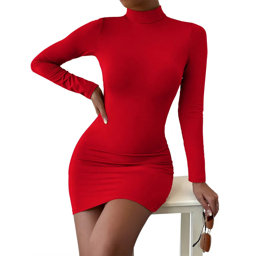 Valenzora | Figurbetontes Minikleid mit langen Ärmeln