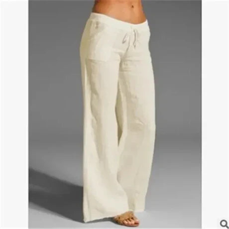 Valenzora | White linen trousers