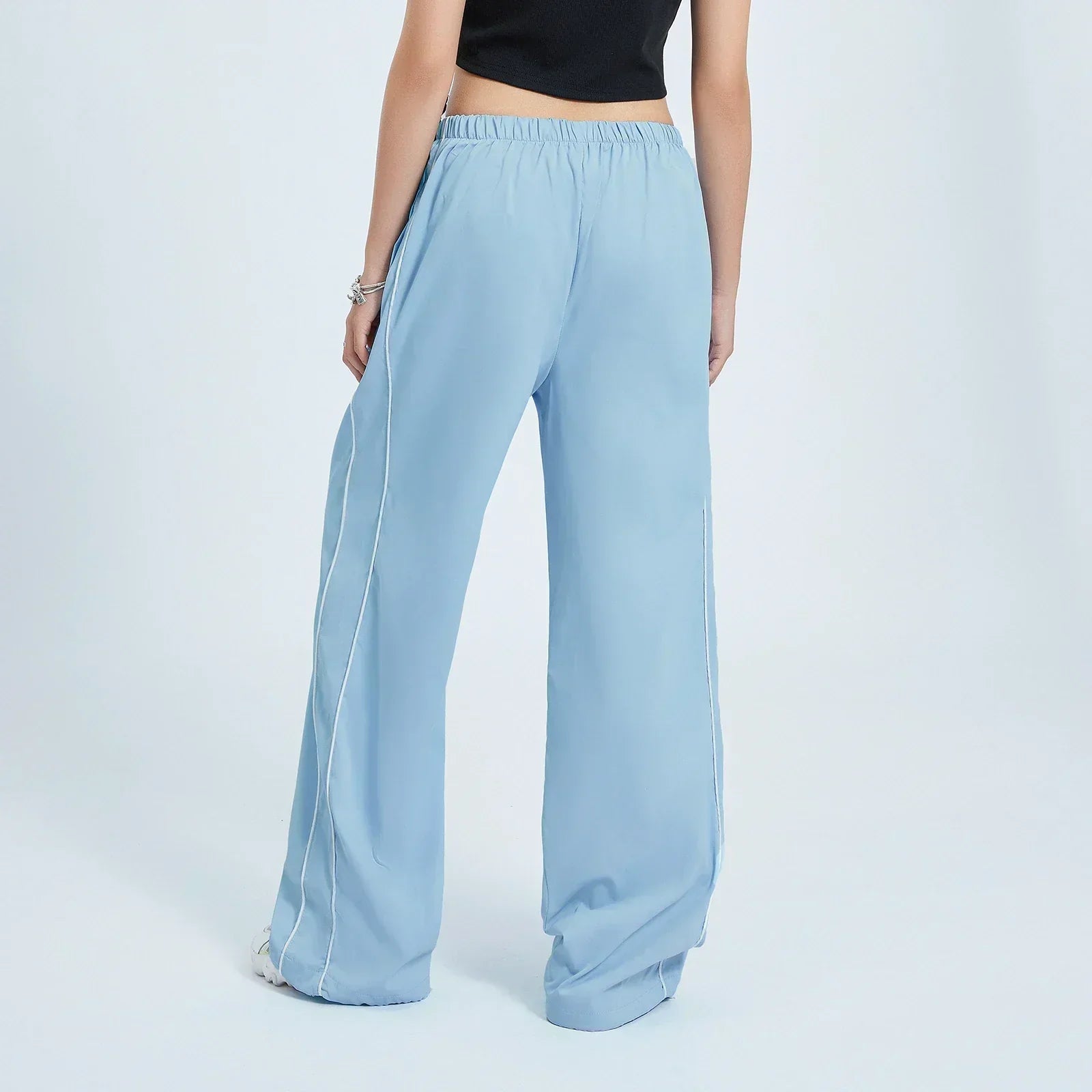Valenzora | Damen Y2K Cargohose mit elastischem Bund, locker sitzende, unifarbene Jogginghose, Trainingshose mit Taschen, Streetwear