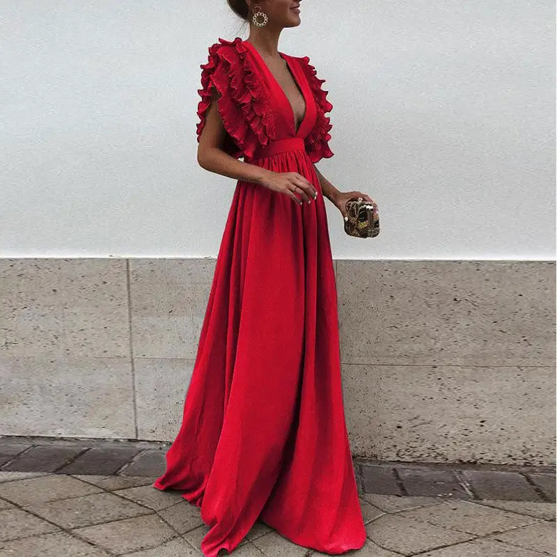 Valenzora - Elegantes Kleid mit gerafften Ärmeln