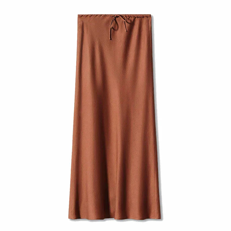 Clara™ – Maxirock aus Satin mit hoher Taille