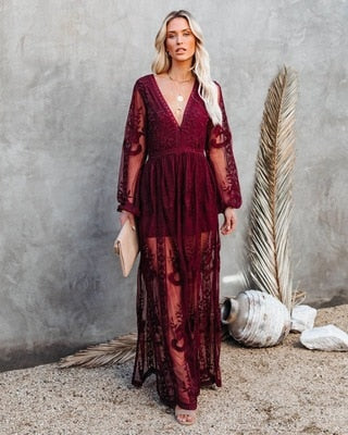 Valenzora | Maxikleid mit Schlitz und eleganten Details für Damen