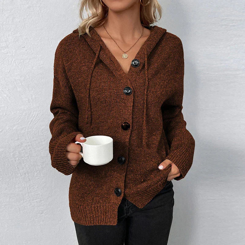 Valenzora | Bequemer Cardigan mit Kapuze