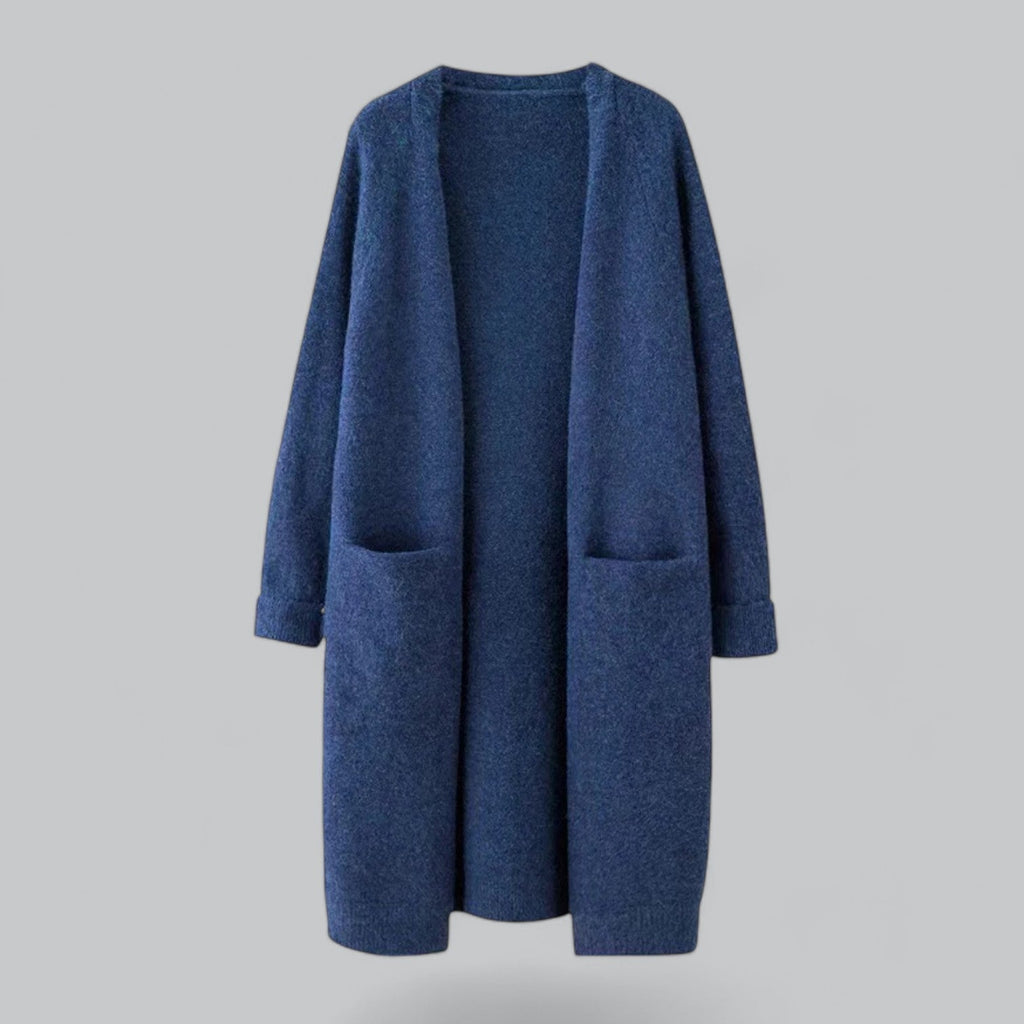 Valenzora | Classic Long Cashmere Cardigan for Women
