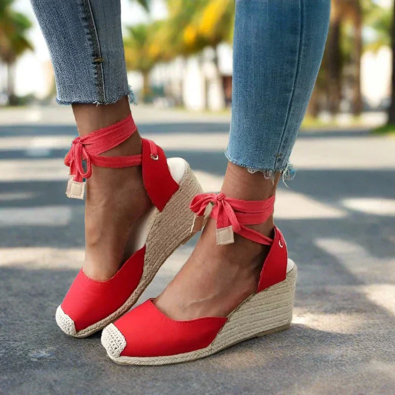 Valenzora | Trendy, Comfortable Boho Wedge Heels for Women with Straps