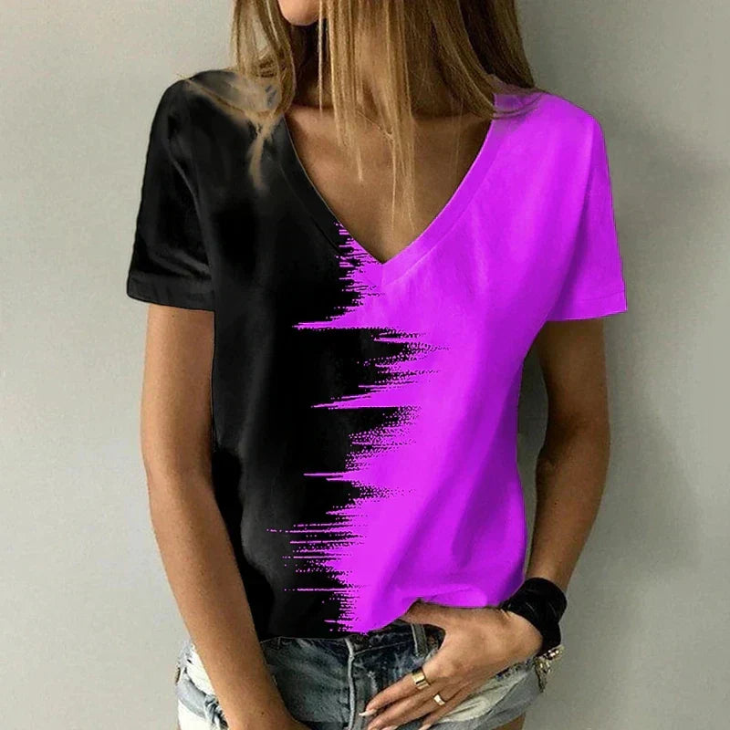 Valenzora | V-neck T-shirt with short sleeves