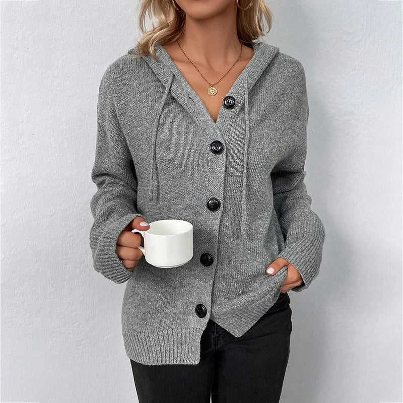 Valenzora | Bequemer Cardigan mit Kapuze