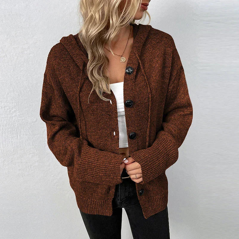 Valenzora | Bequemer Cardigan mit Kapuze