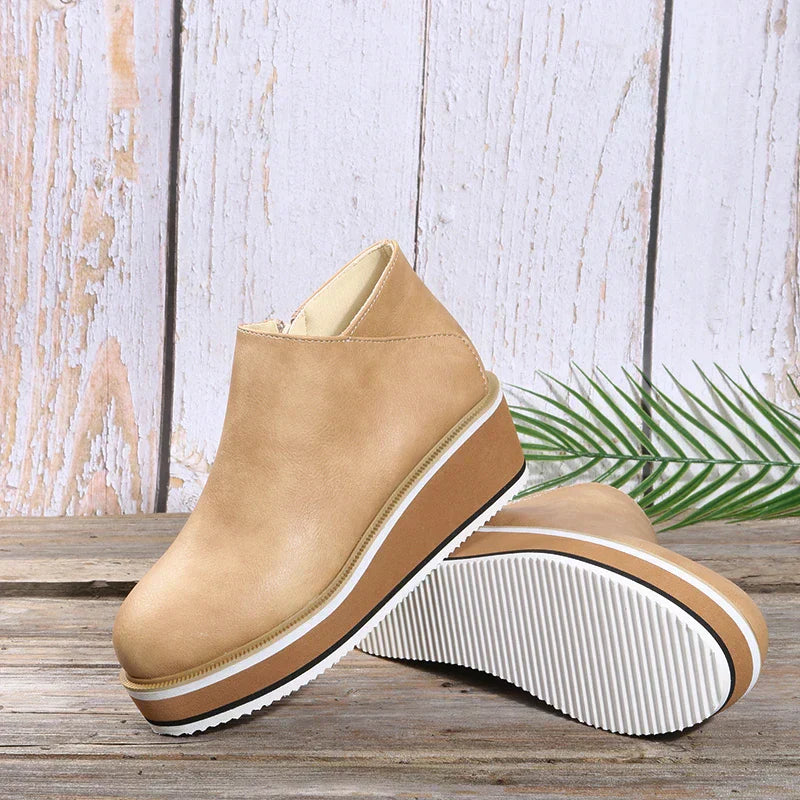 Valenzora – Stylische Stiefeletten mit Reißverschluss und Plateau