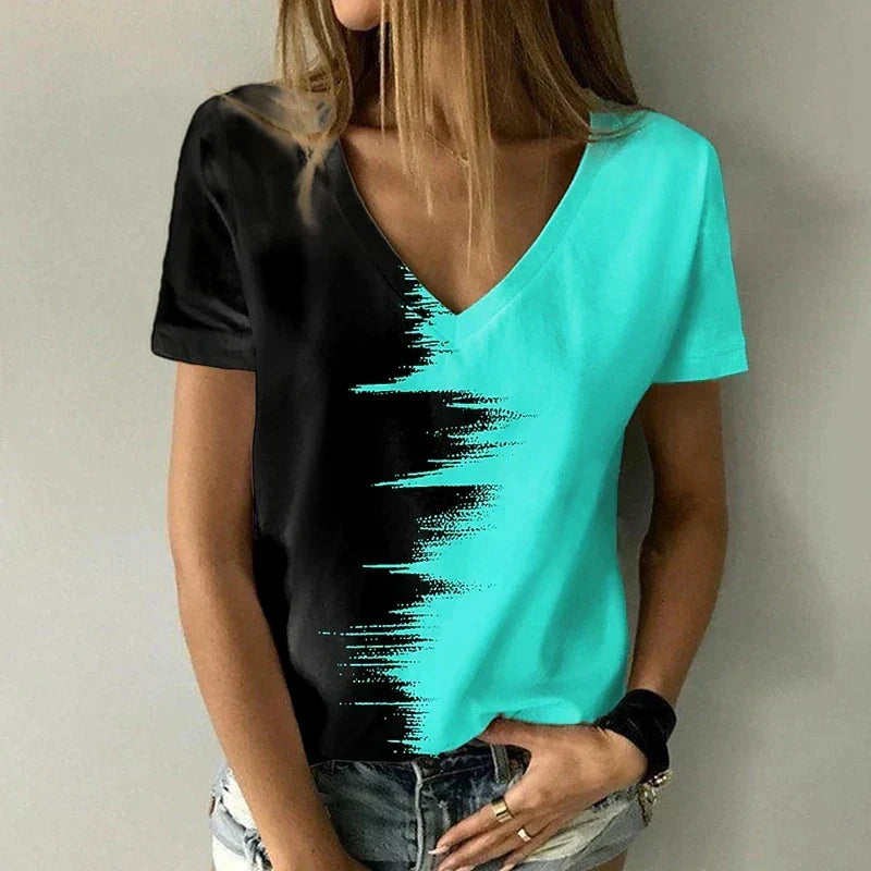 Valenzora | V-neck T-shirt with short sleeves