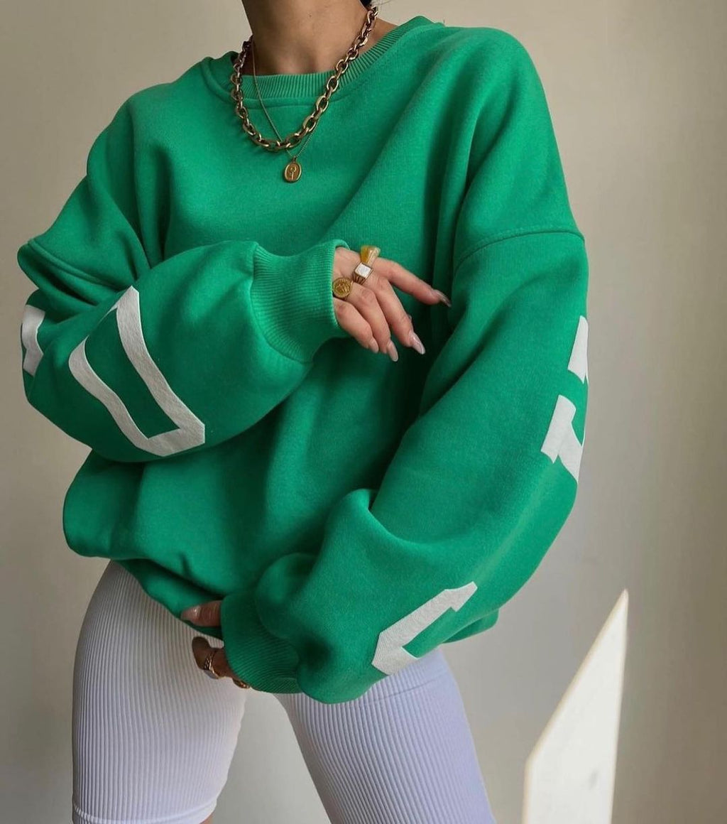 Valenzora Langarm-Oberteile O-Ausschnitt Hoodies