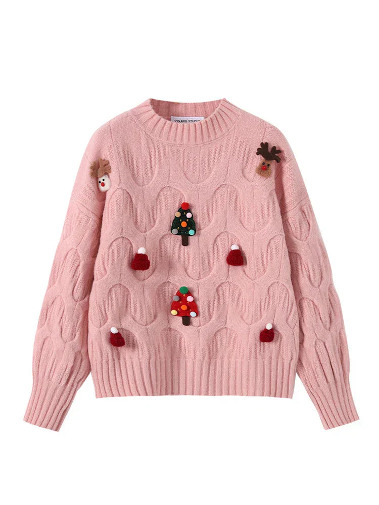 Valenzora - Ugly Christmas Sweater - Women's Vintage Style Christmas Sweater
