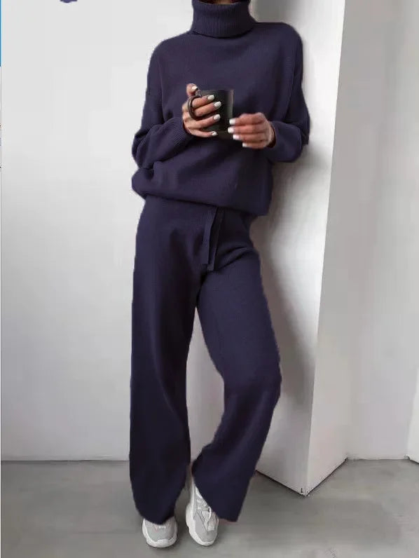 Valenzora - Turtleneck Long Sleeve Knit Set