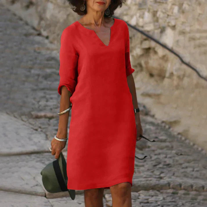 Valenzora | Elegant summer dress with V-neck