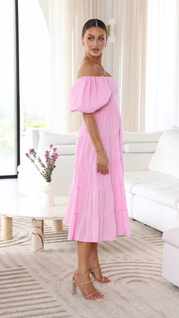Valenzora - Off-the-shoulder midi dress