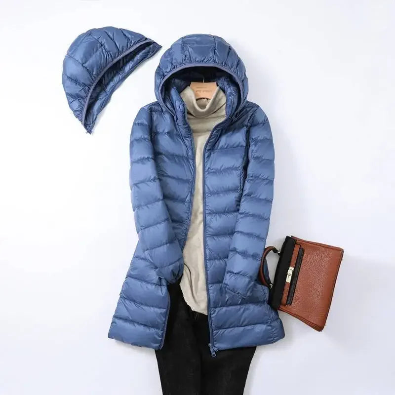 Valenzora - Women's wearable puffer coat with detachable hood
