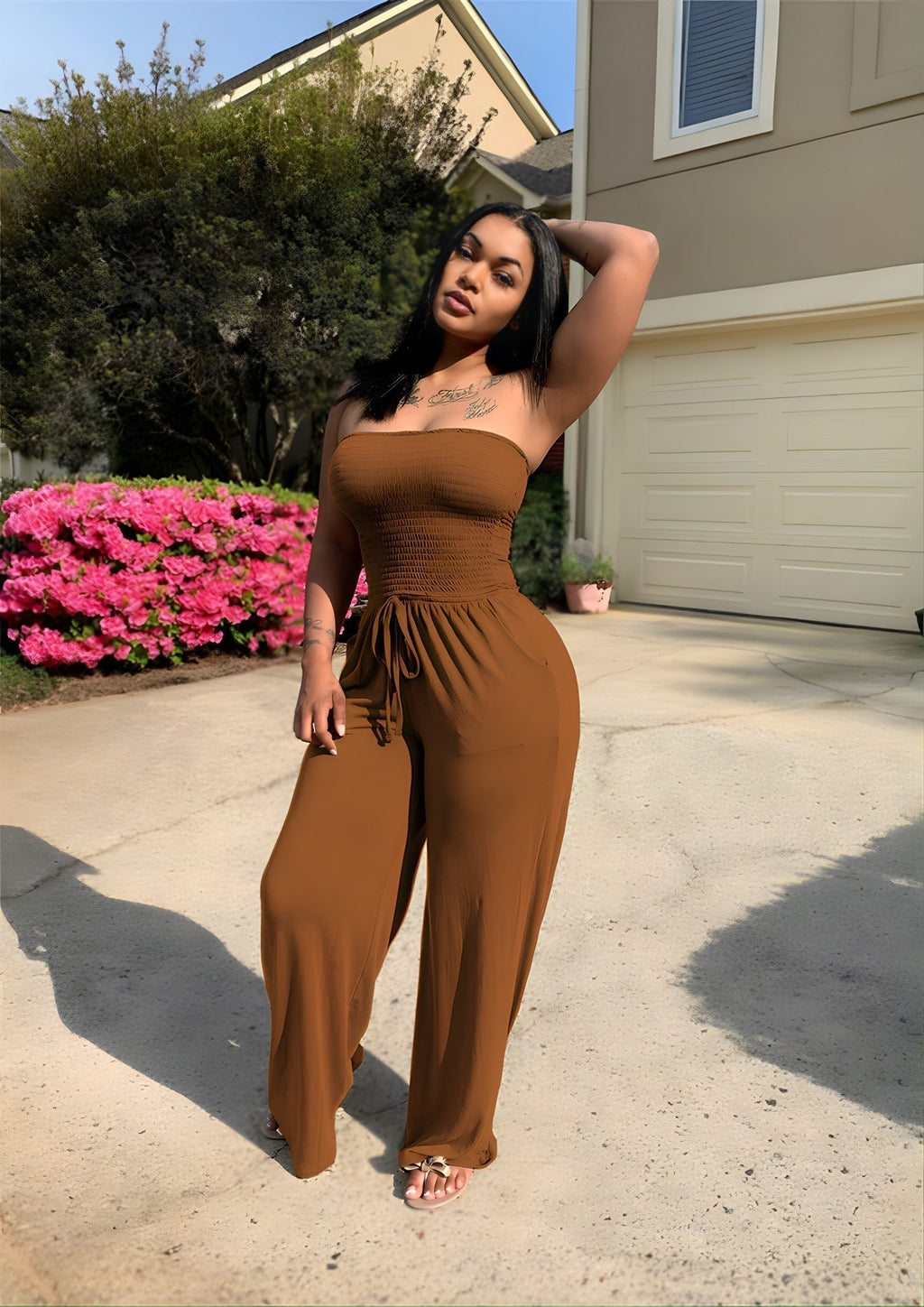Jumpsuit without shoulders