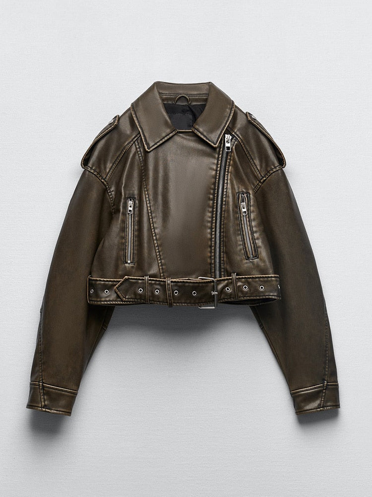 Valenzora - Vintage Jacket Made of Vegan Leather