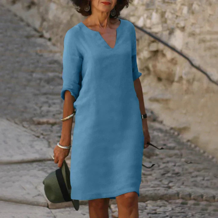 Valenzora | Elegant summer dress with V-neck