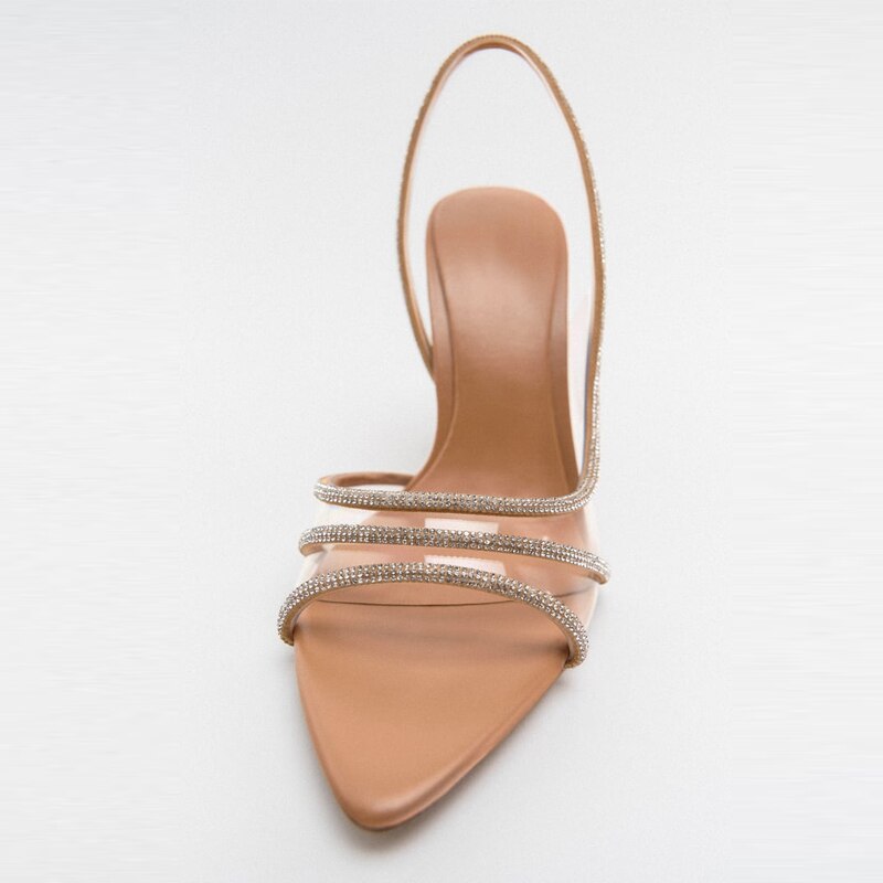 Valenzora Elegant High-Heeled Sandals | Stiletto Slingback Peep Toe Shoes