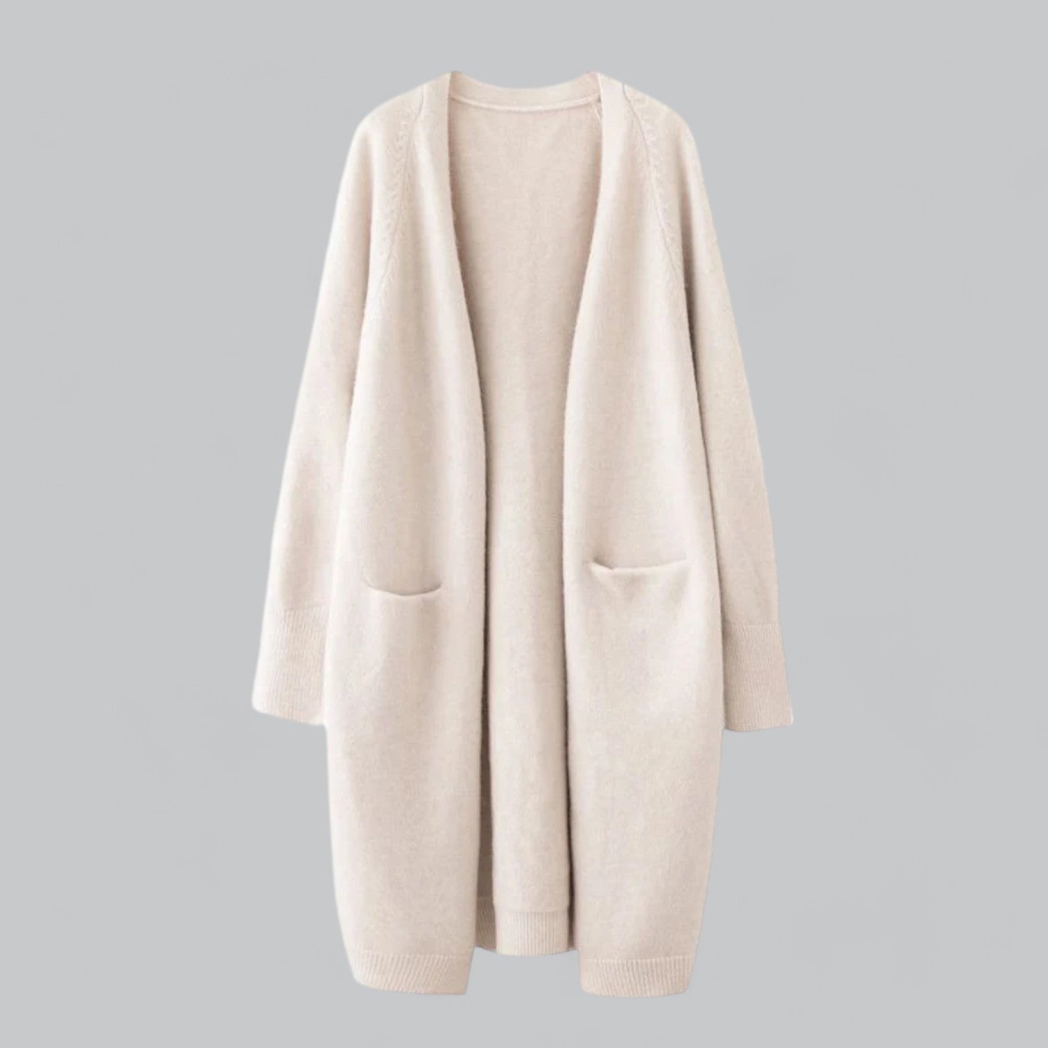 Valenzora | Classic Long Cashmere Cardigan for Women