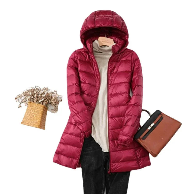 Valenzora - Women's wearable puffer coat with detachable hood