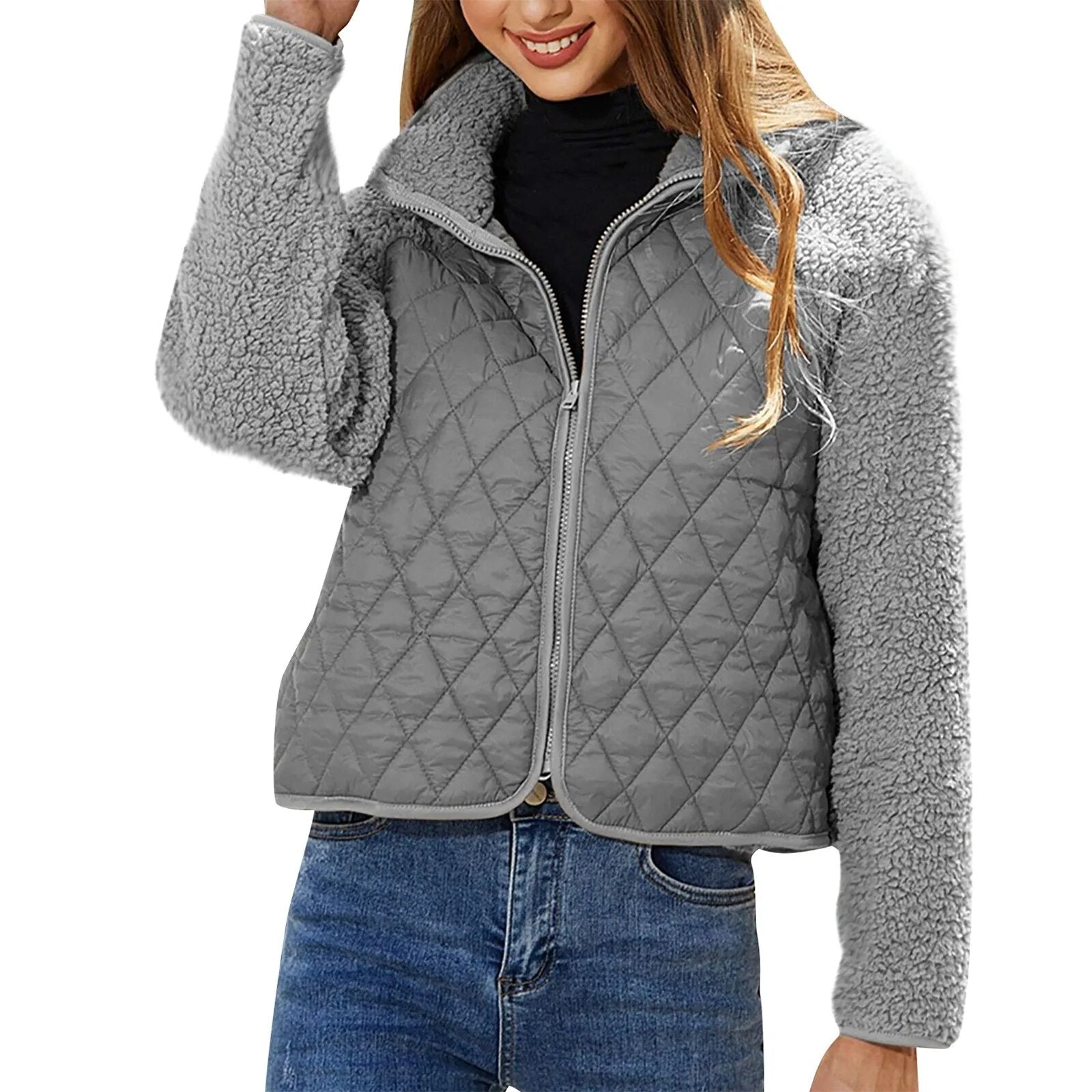 Valenzora - Women's Bomber Jacket with Zipper