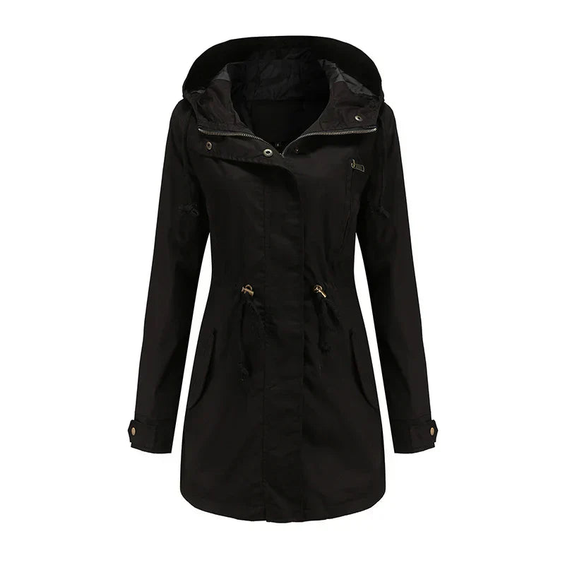 Valenzora | Baumwoll-Trenchcoat mit Kapuze