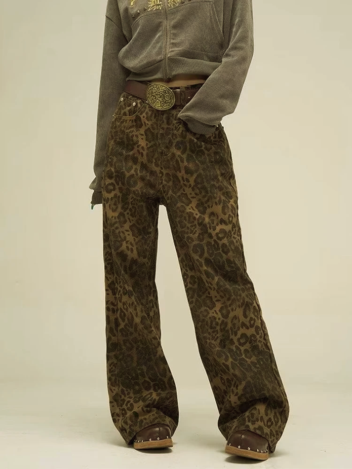 Valenzora | Viral Jeans mit Leopardenmuster