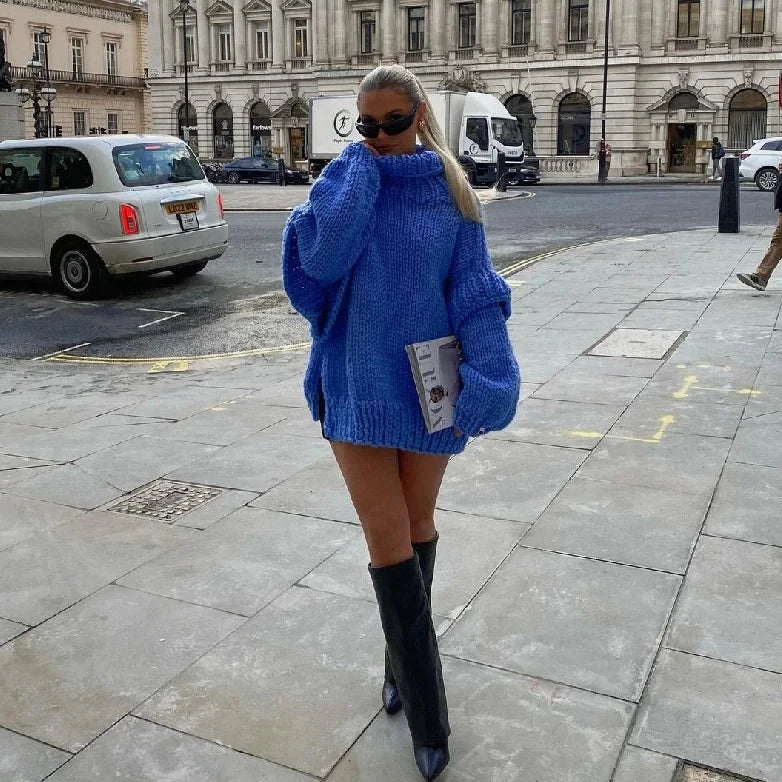 Valenzora | Oversized sweatshirt with turtleneck