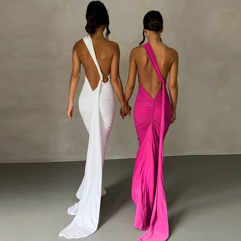 Valenzora | Elegantes, eng anliegendes Kleid mit One-Shoulder-Schnitt und hohem Rücken