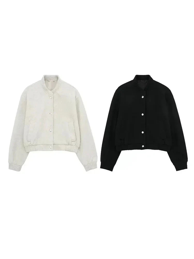 Valenzora | Stylish cropped bomber jacket