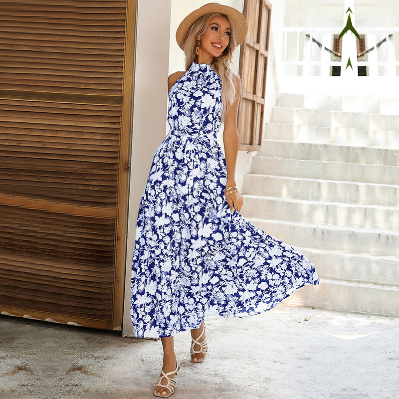 Valenzora - Summery midi dress with floral pattern