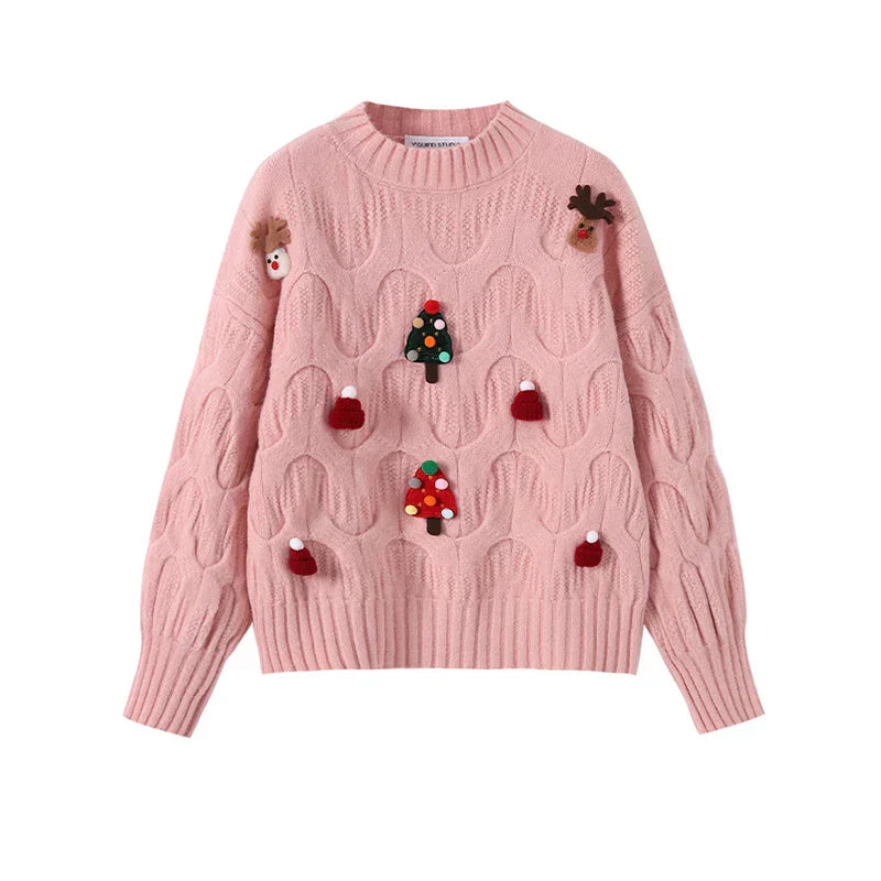 Valenzora - Hässlicher Weihnachtspullover - Weihnachtspullover für Damen im Vintage-Stil