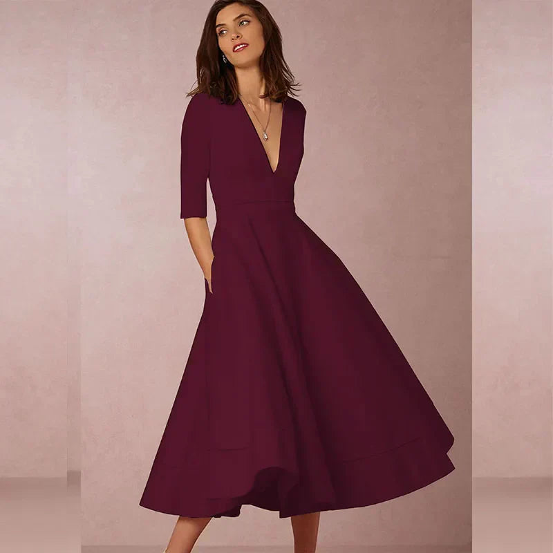 Valenzora | Elegantes A-Linien Midikleid