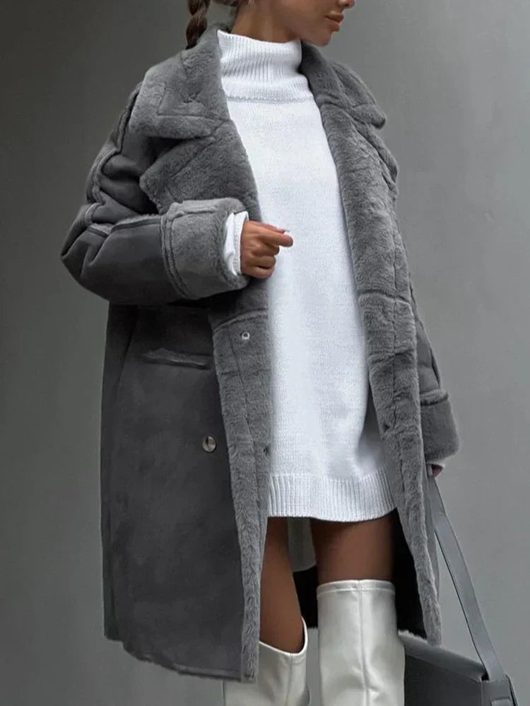 Valenzora - Long faux fur jacket