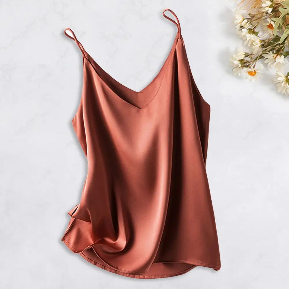 Valenzora | Satin Undershirt with Spaghetti Straps for Women