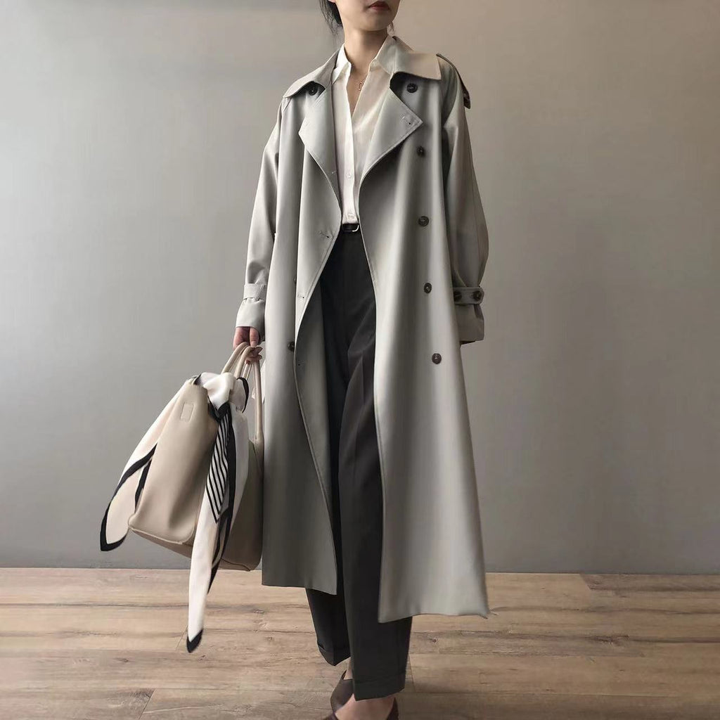Valenzora Classic Trench Coat for Women | Oversized Windbreaker, Double-Breasted