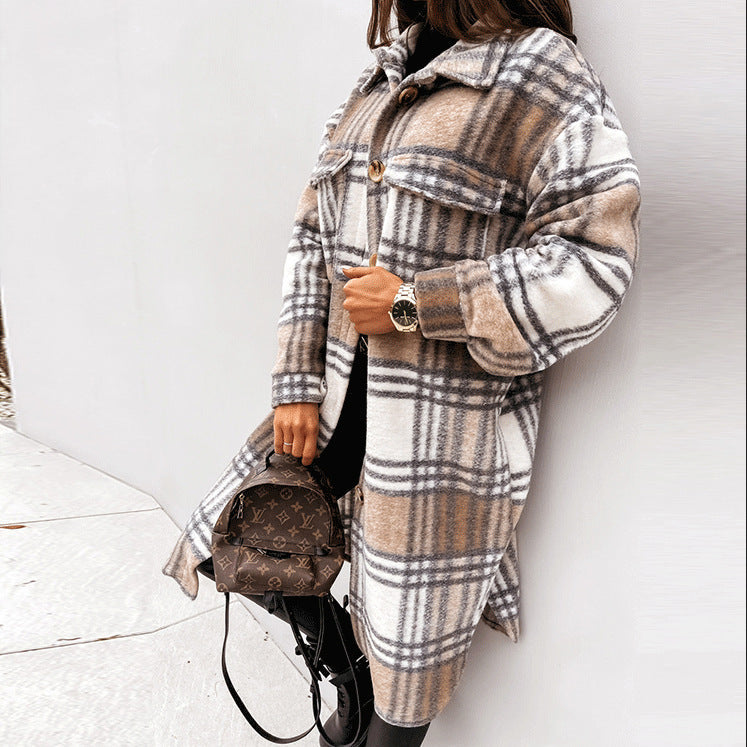 Stylish long-sleeved coat