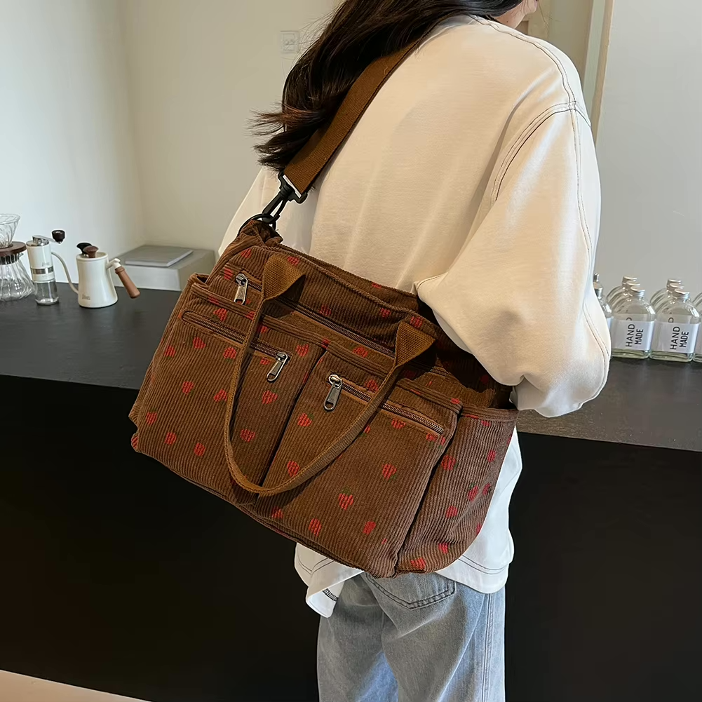 Valenzora | Strawberry Corduroy Bag