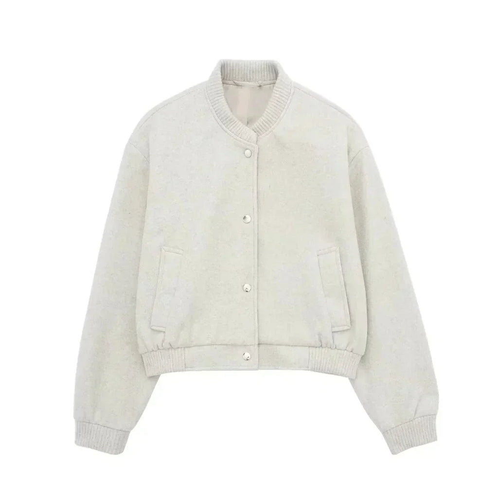 Valenzora | Stylish cropped bomber jacket