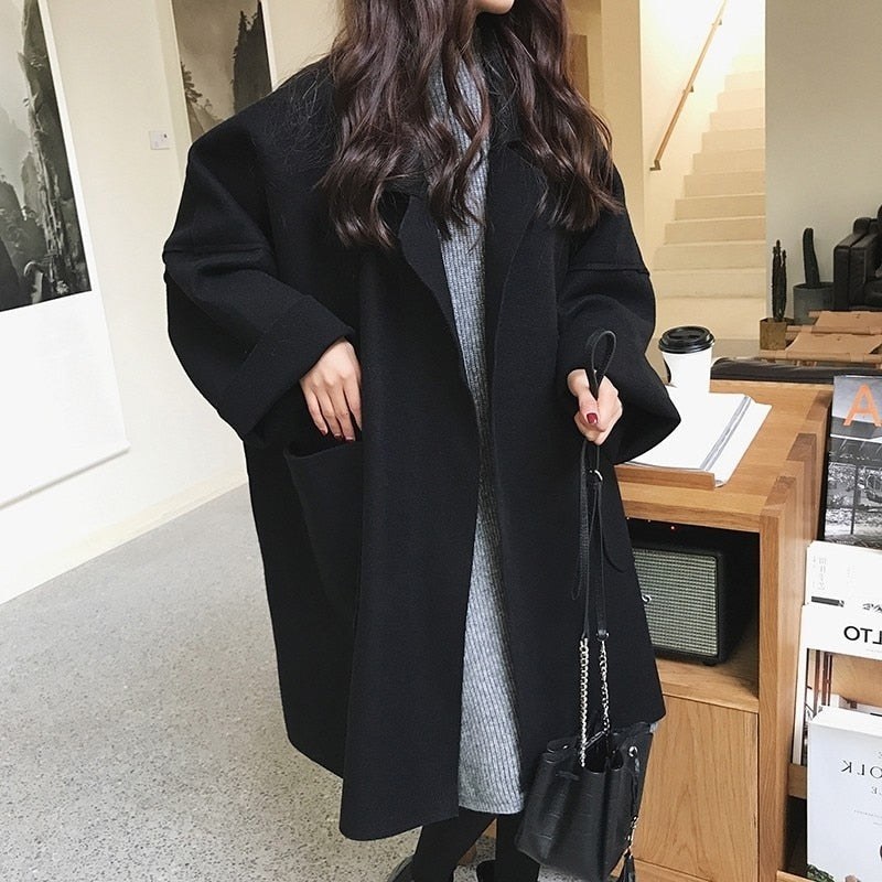 Valenzora | Eleganter, locker geschnittener Woll-Trenchcoat für