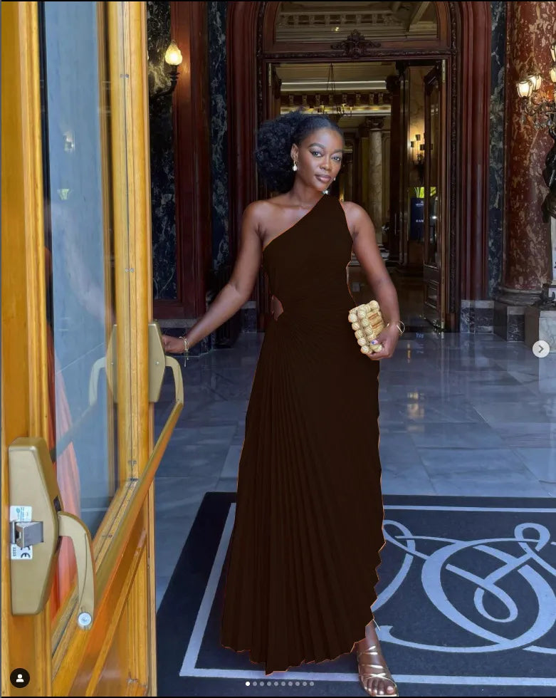 Valenzora – Abendkleid mit Rüschen und Lederbesatz für Damen
