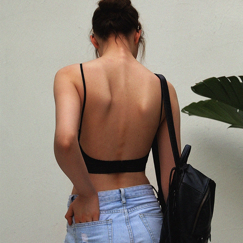 Low back lace bra