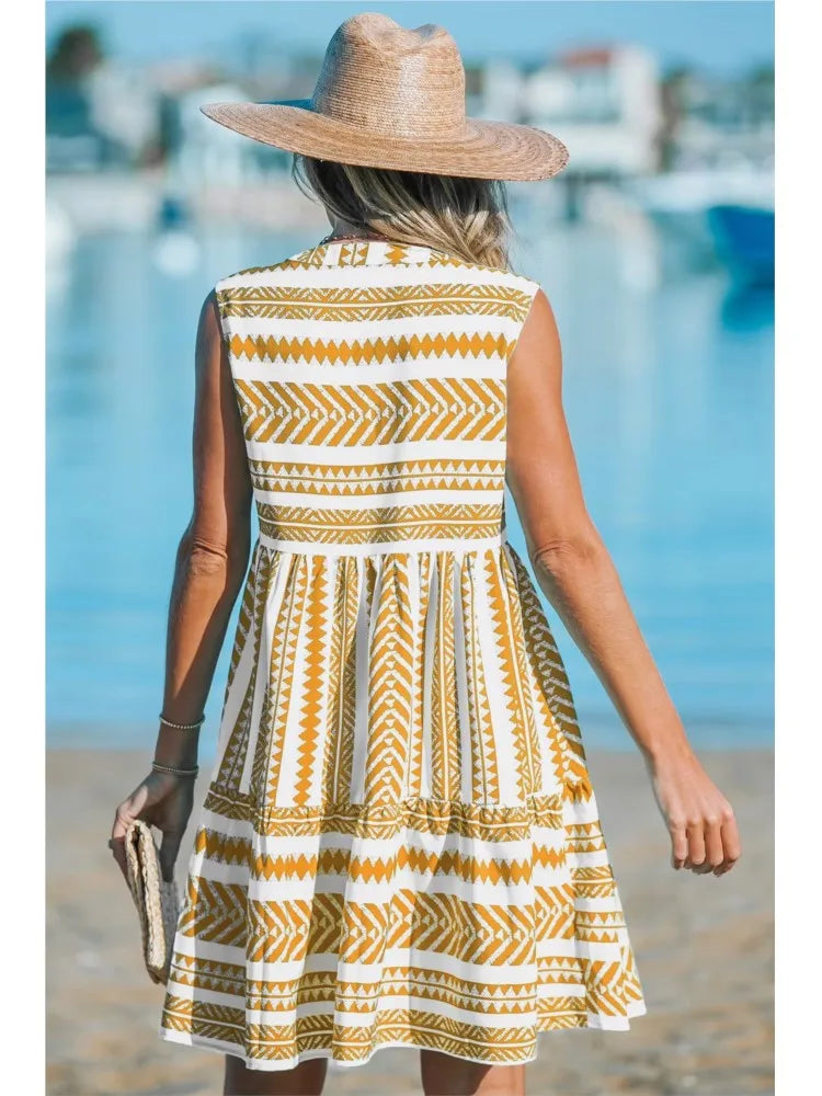Valenzora | Striped Midi Dress