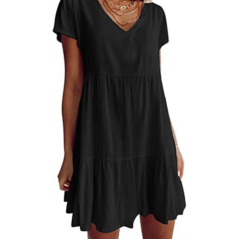 Valenzora short-sleeved woven dress
